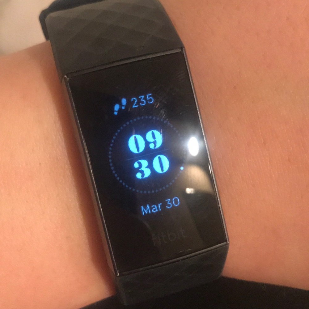 LIKE NEW! Black Fitbit Charge 3